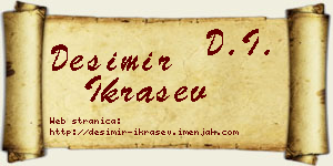 Desimir Ikrašev vizit kartica